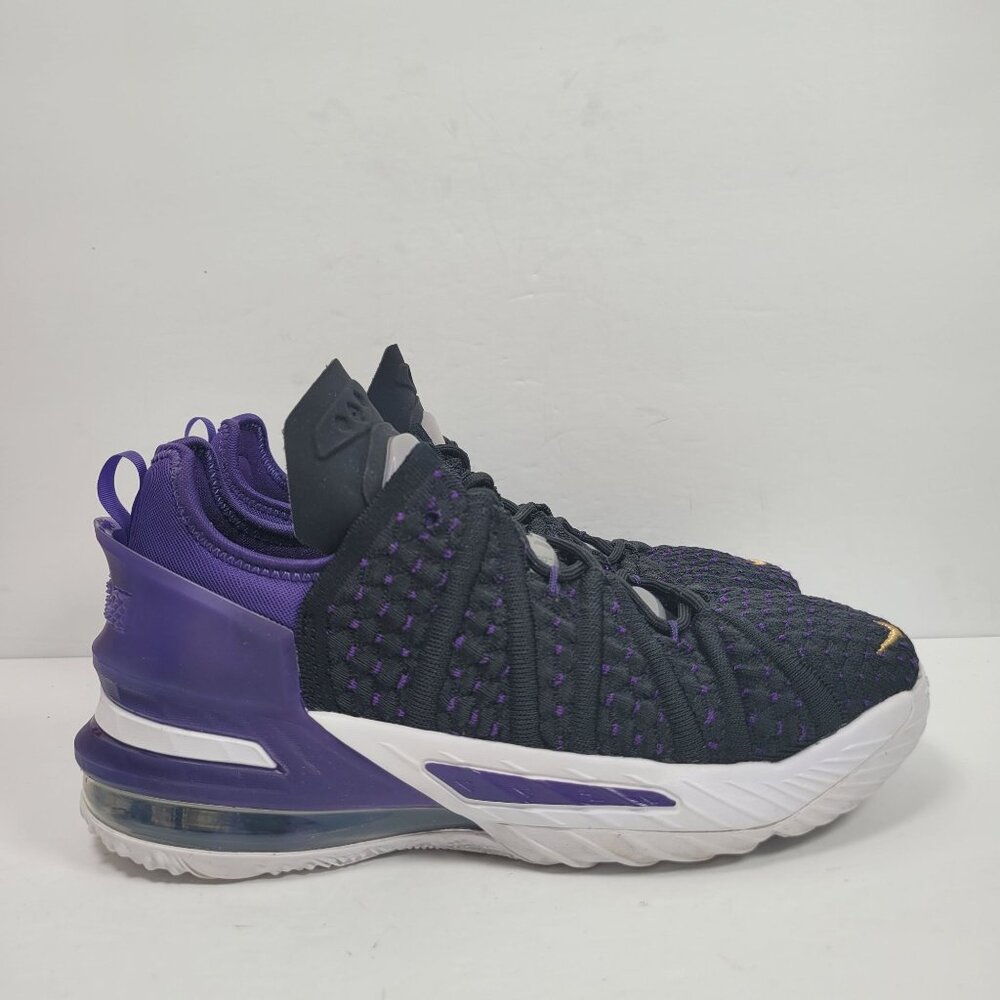 Nike Lebron 18 Youth Black & Purple Basketball Shoes CW2760-004 US Size 6Y